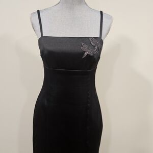 Hugo Buscati Elegant Black Strapless Dress with Butterfly Detail